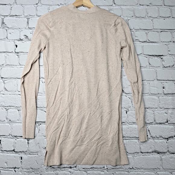 Loft Cotton Blend Button Beige Muted Blush Pink Duster Cardigan Sweater Size XS - Picture 7 of 11